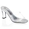 Fabulicious - ROMANCE301 Mules à talon - Couleur argent/Transparent Product image